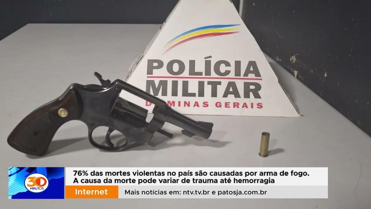 76% das mortes violentas no país são causadas por arma de fogo